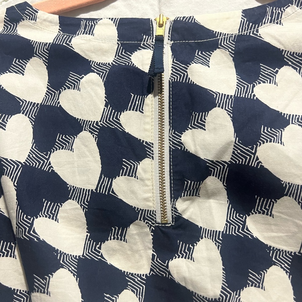 J. Crew Crewcuts Heart Print Girls Lined Dress Rare holiday dress up Sz:14 - Picture 7 of 10